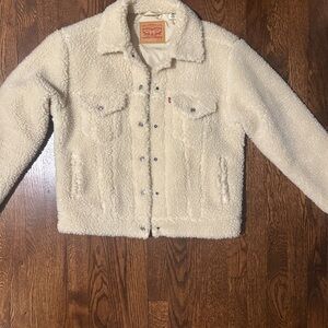Levi's Women's Off-White Sherpa Jacket